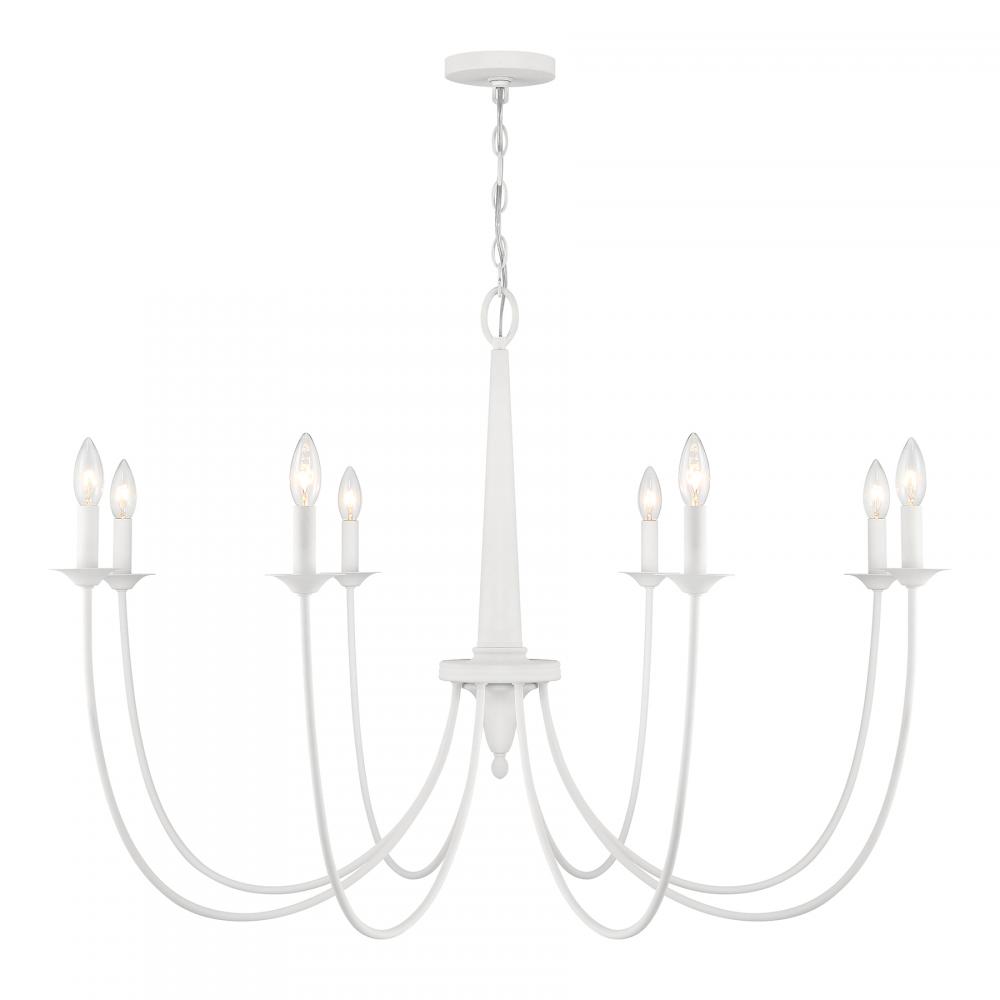 Stonecrest 8-Light Chandelier in Bisque White