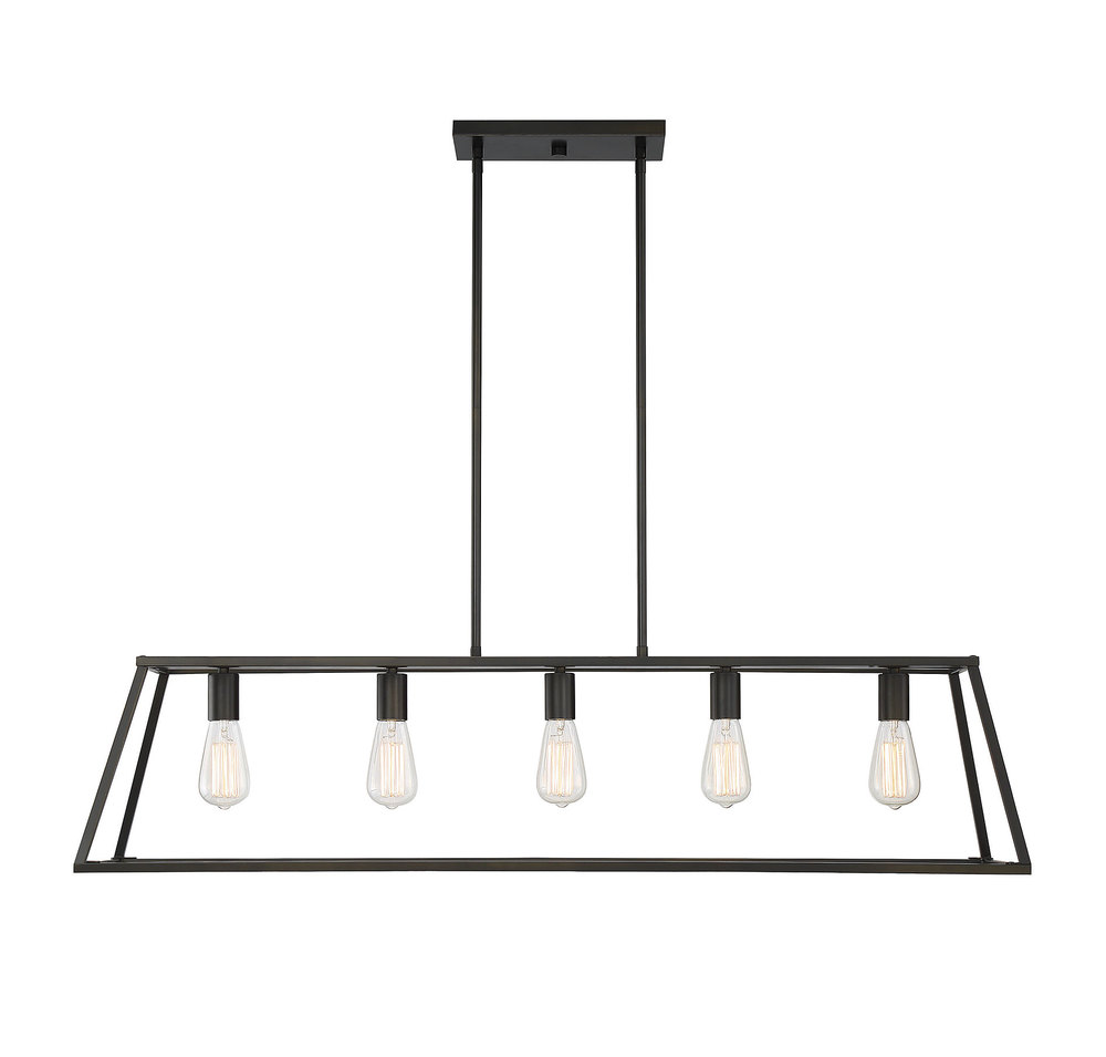 Denton 5-Light Linear Chandelier in Classic Bronze