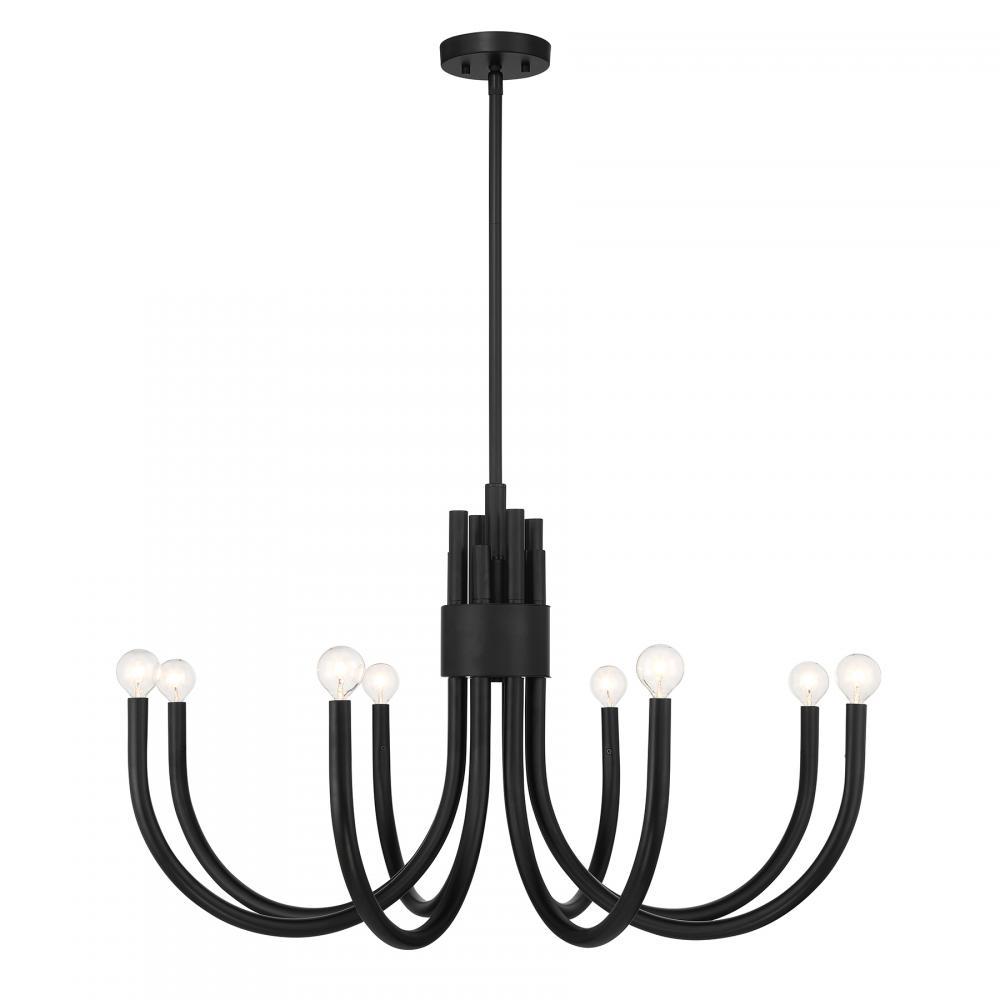 Sorrento 8-Light Chandelier in Matte Black