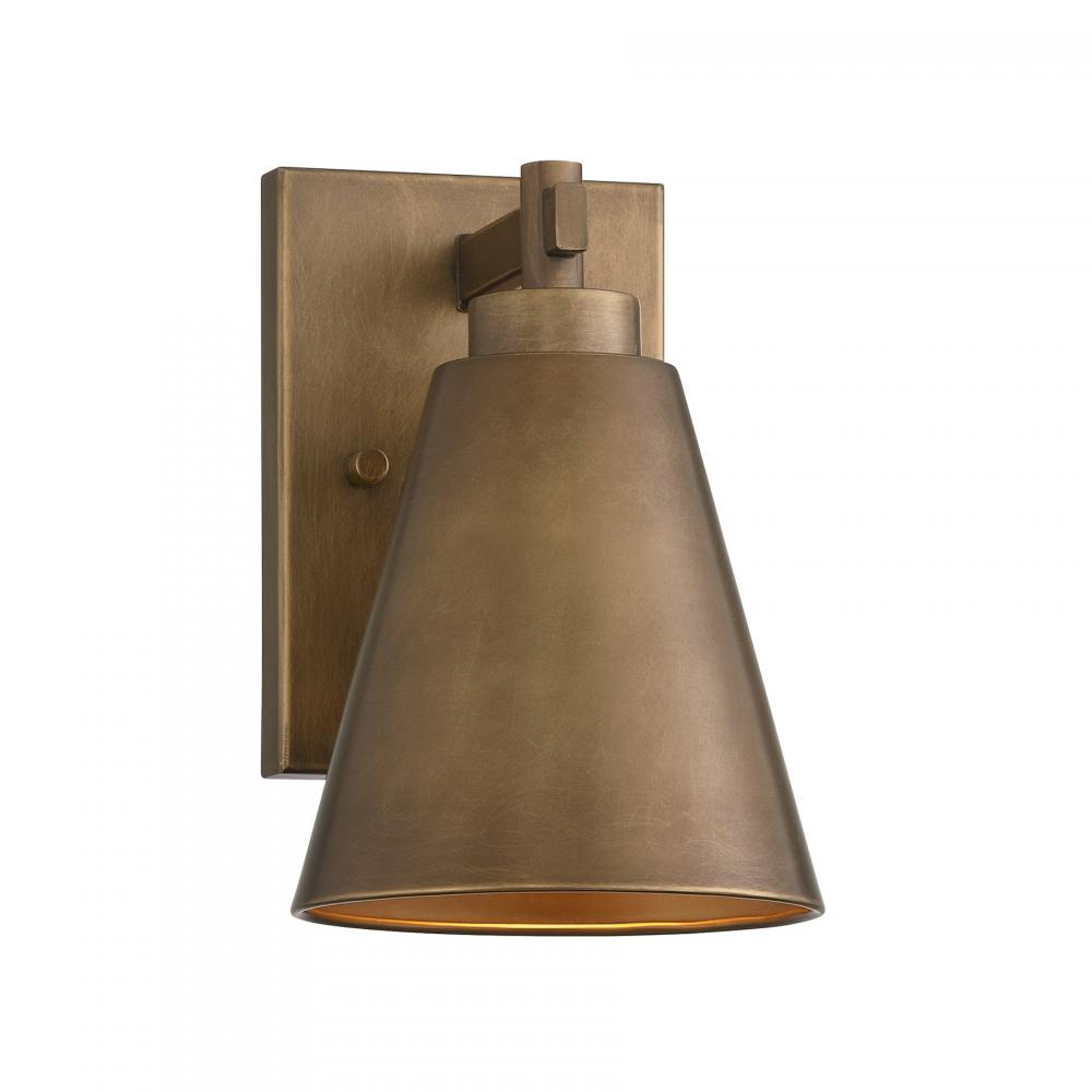 Ryder 1-Light Outdoor Wall Lantern in Atlas Bronze