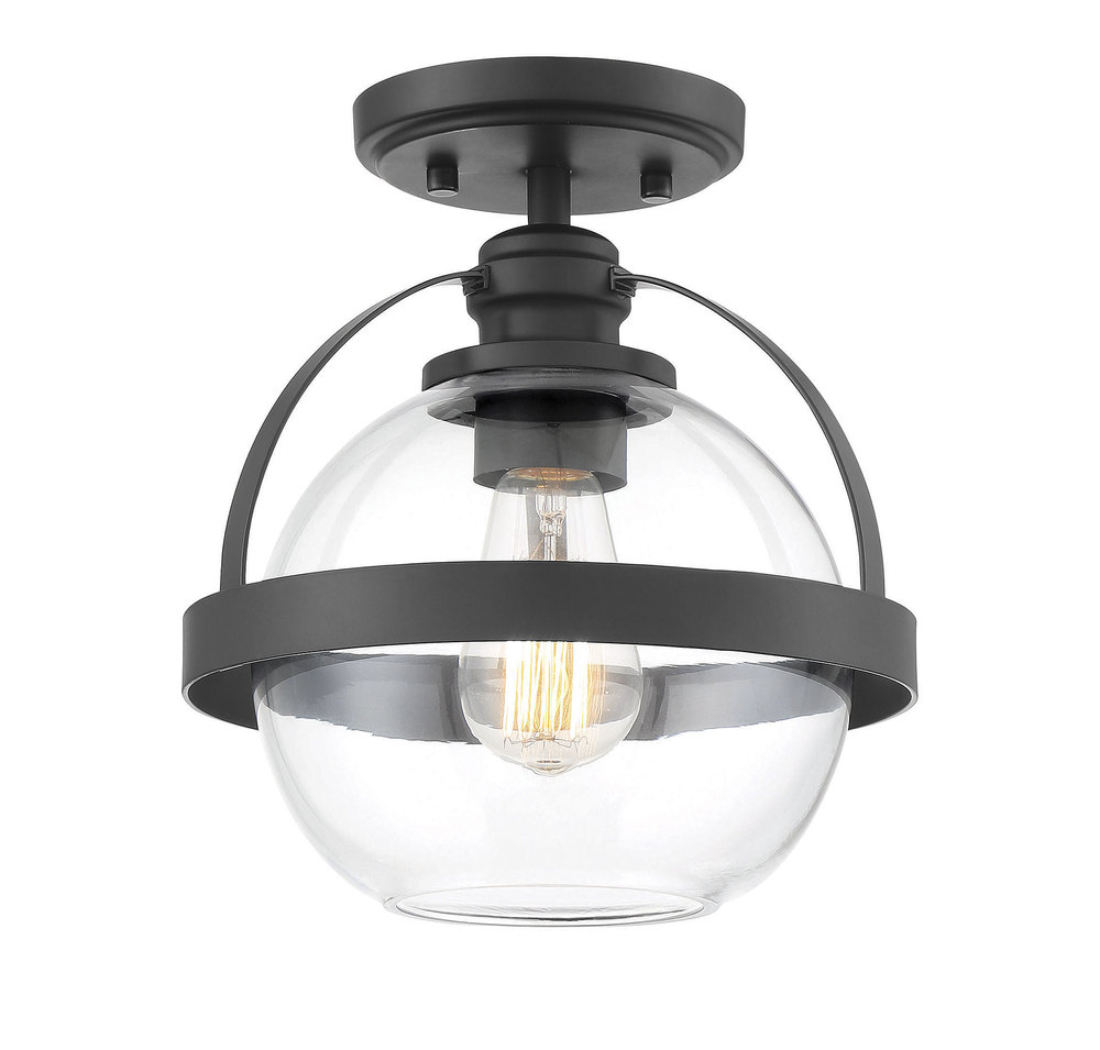 Pendleton 1-Light Ceiling Light in Matte Black