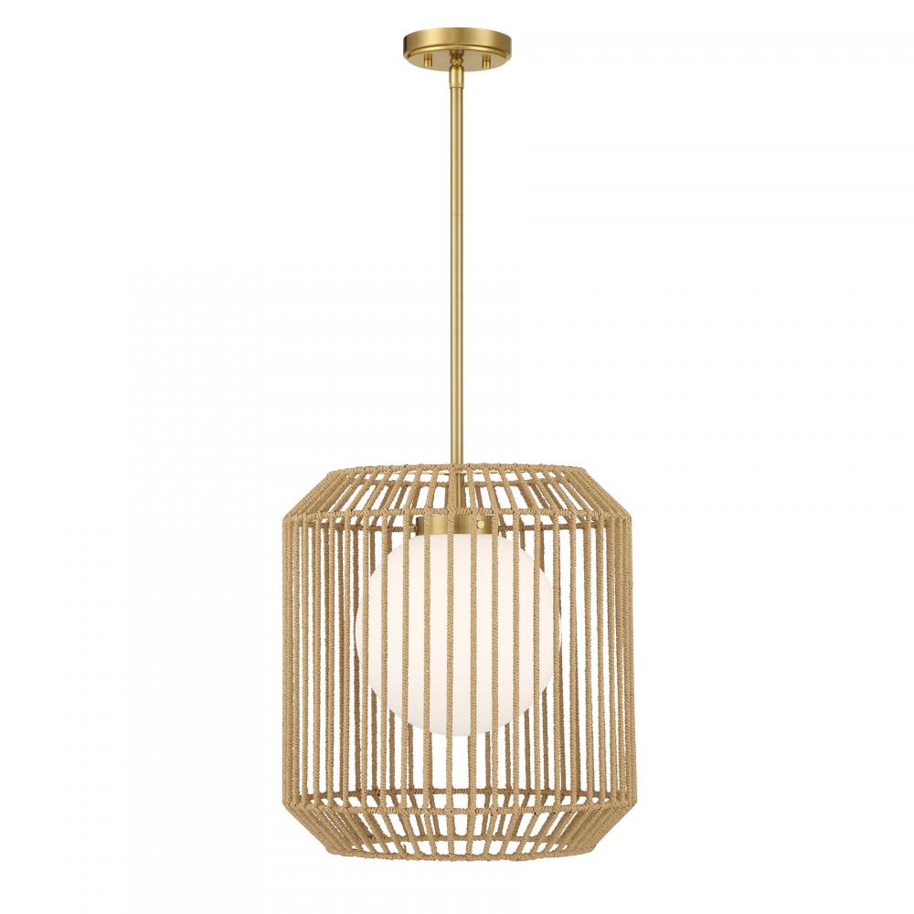 Pastis 1-Light Pendant in Warm Brass