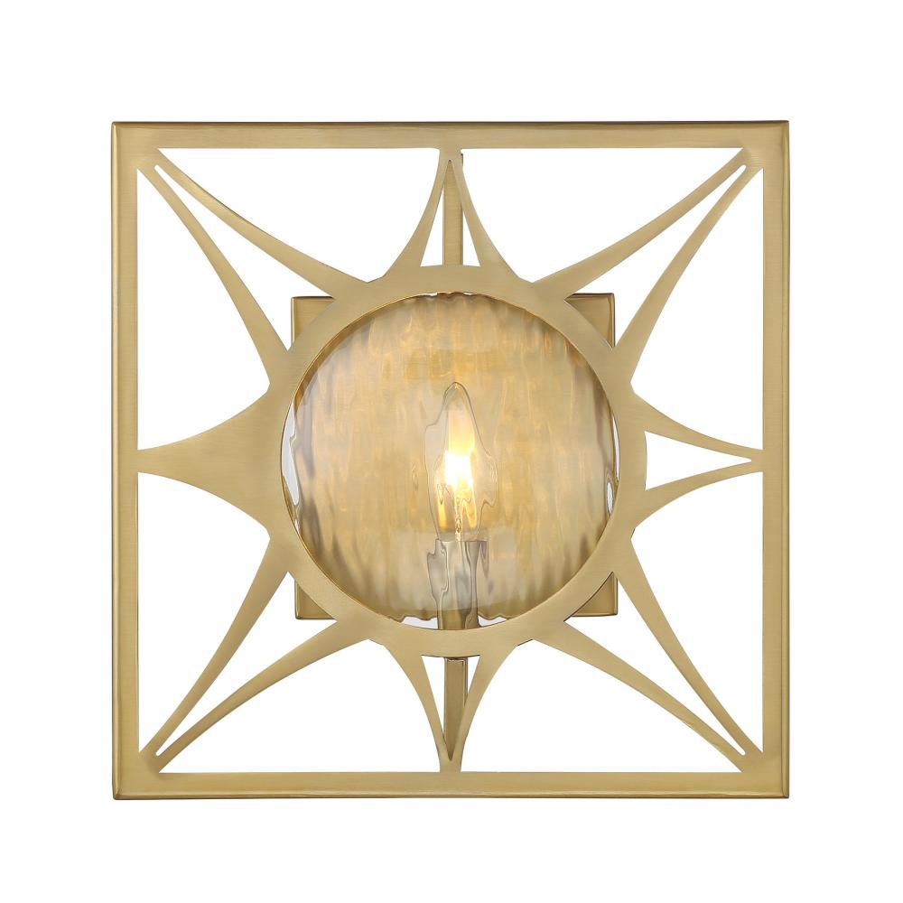 Balfour 1-Light Wall Sconce in Warm Brass