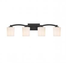 Savoy House 8-7710-4-BK - Whitney 4-Light Bathroom Vanity Light in Matte Black