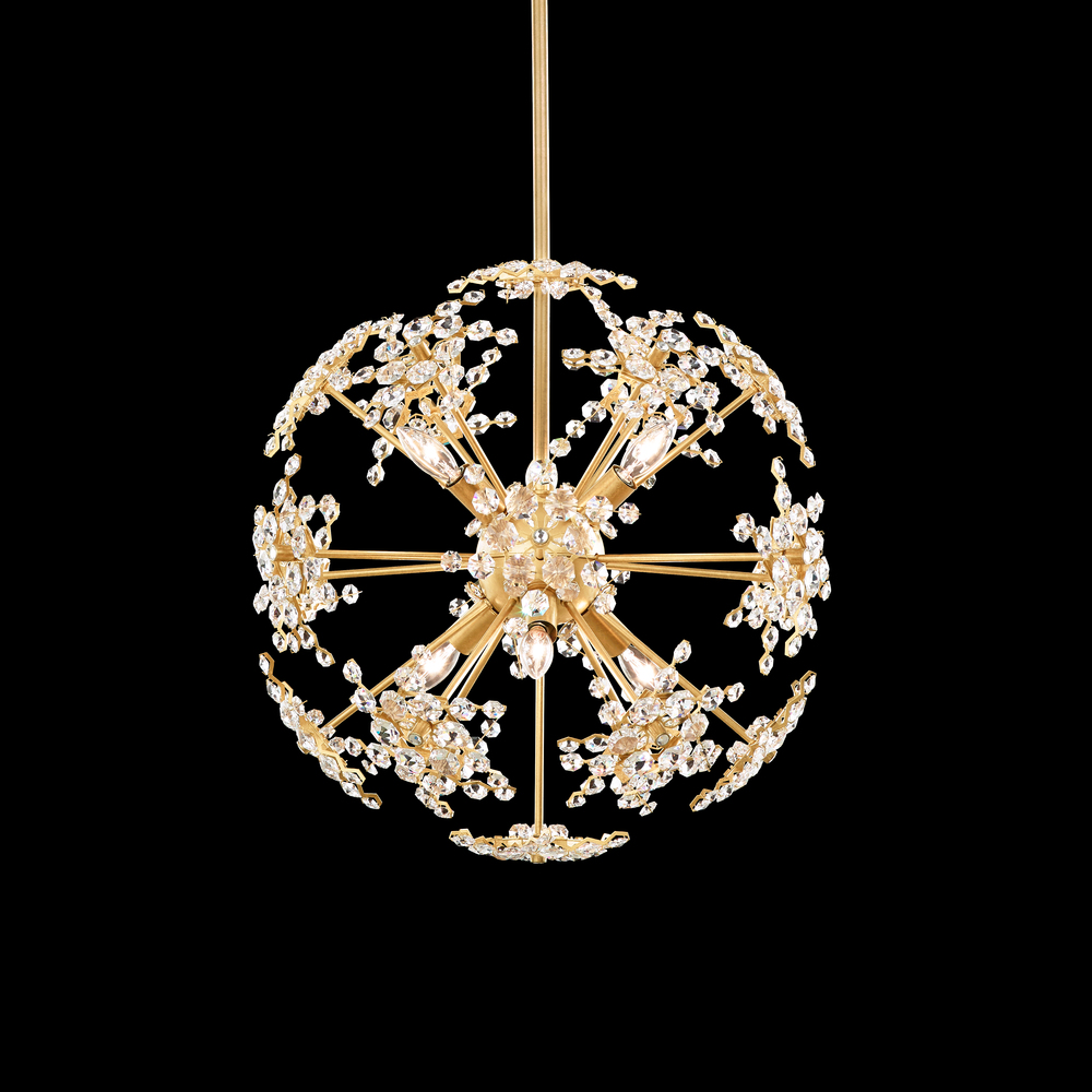 Esteracae 18IN 120V Pendant in Polished Stainless Steel with Radiance Crystal