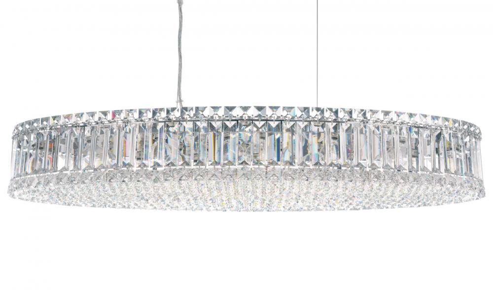 Plaza 16 Light 120V Pendant in Polished Stainless Steel with Optic Crystal