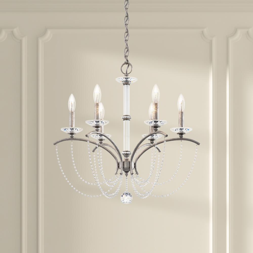 Priscilla 6 Light 120V Chandelier in Heirloom Gold with Optic Crystal