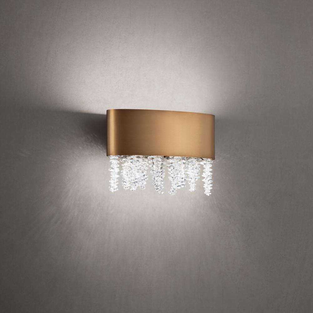 Soleil 10IN LED 3000K/3500K/4000K 120V-277V Wall Sconce in Polished Nickel with Optic Crystal