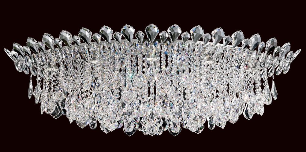 Trilliane Strands 8 Light 120V Semi-Flush Mount in Polished Stainless Steel with Radiance Crystal