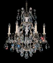 Schonbek 1870 3770-76S - Renaissance 7 Light 120V Chandelier in Heirloom Bronze with Clear Crystals from Swarovski