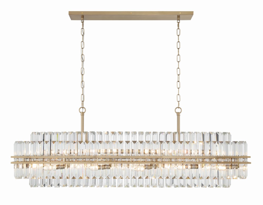 Hayes 16 Light Aged Brass Chandelier