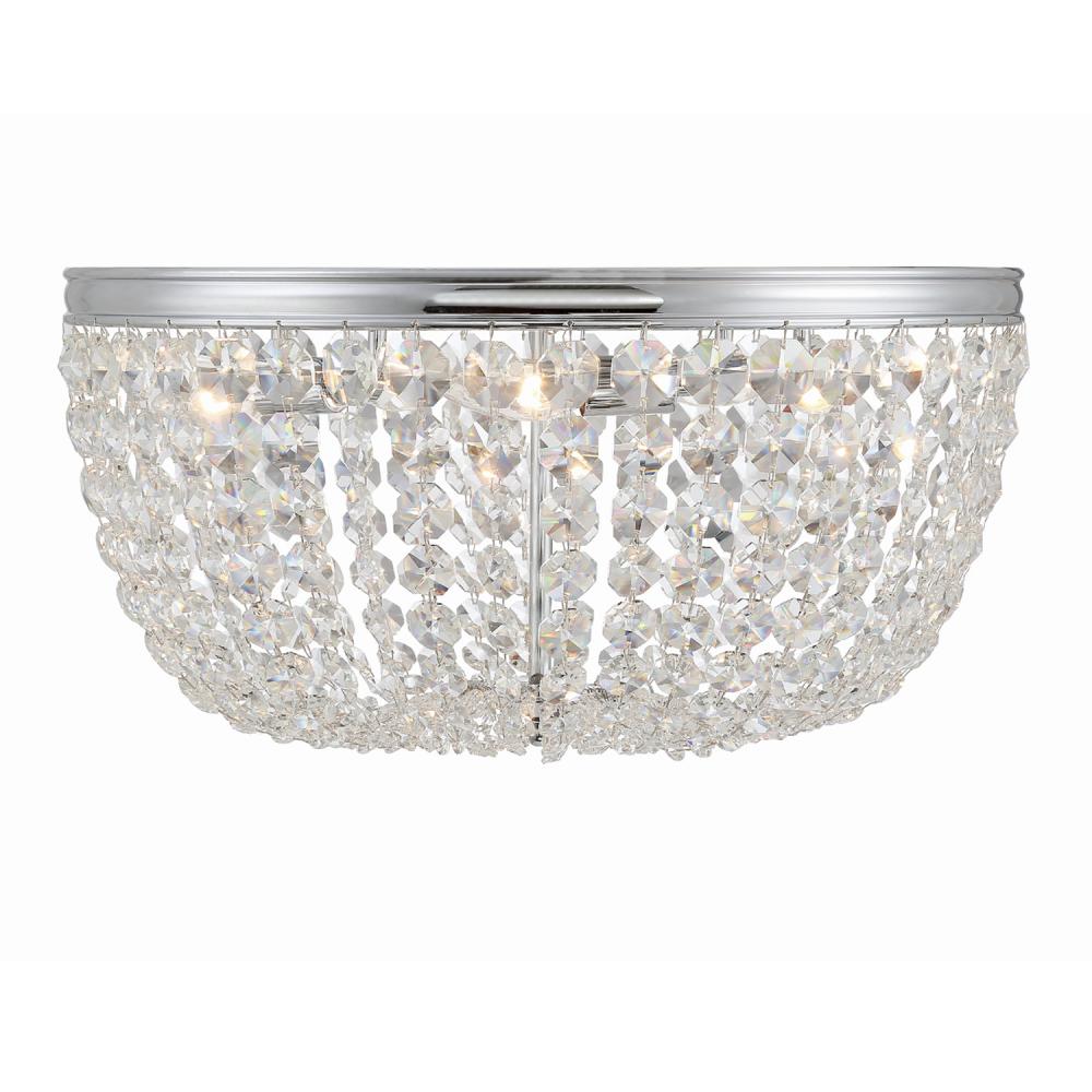 Nola 5 Light Polished Chrome Flush Mount