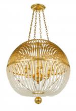 Crystorama DUV-626-GA - Duval 6 Light Antique Gold Pendant