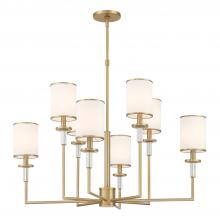 Crystorama HAT-478-VG - Hatfield 8 Light Vibrant Gold Chandelier