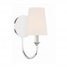 Crystorama PAY-921-CH - Payton 1 Light Polished Chrome Sconce