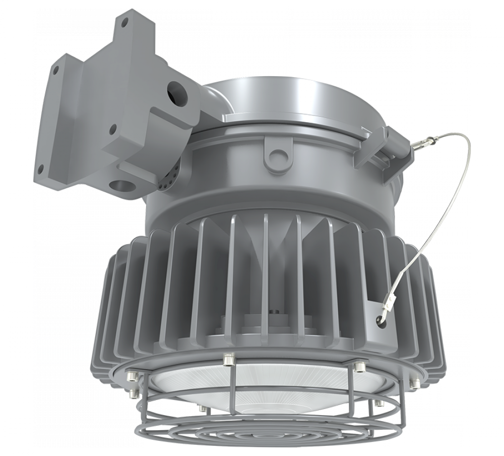 HAZARDOUS LOCATION 120W 5000K WALL MOUNT FROST GLOBE 480V GRAY