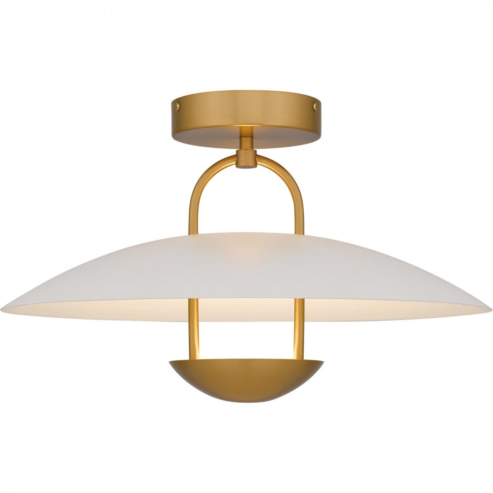 Bingham Brushed Gold Semi-Flush Mount
