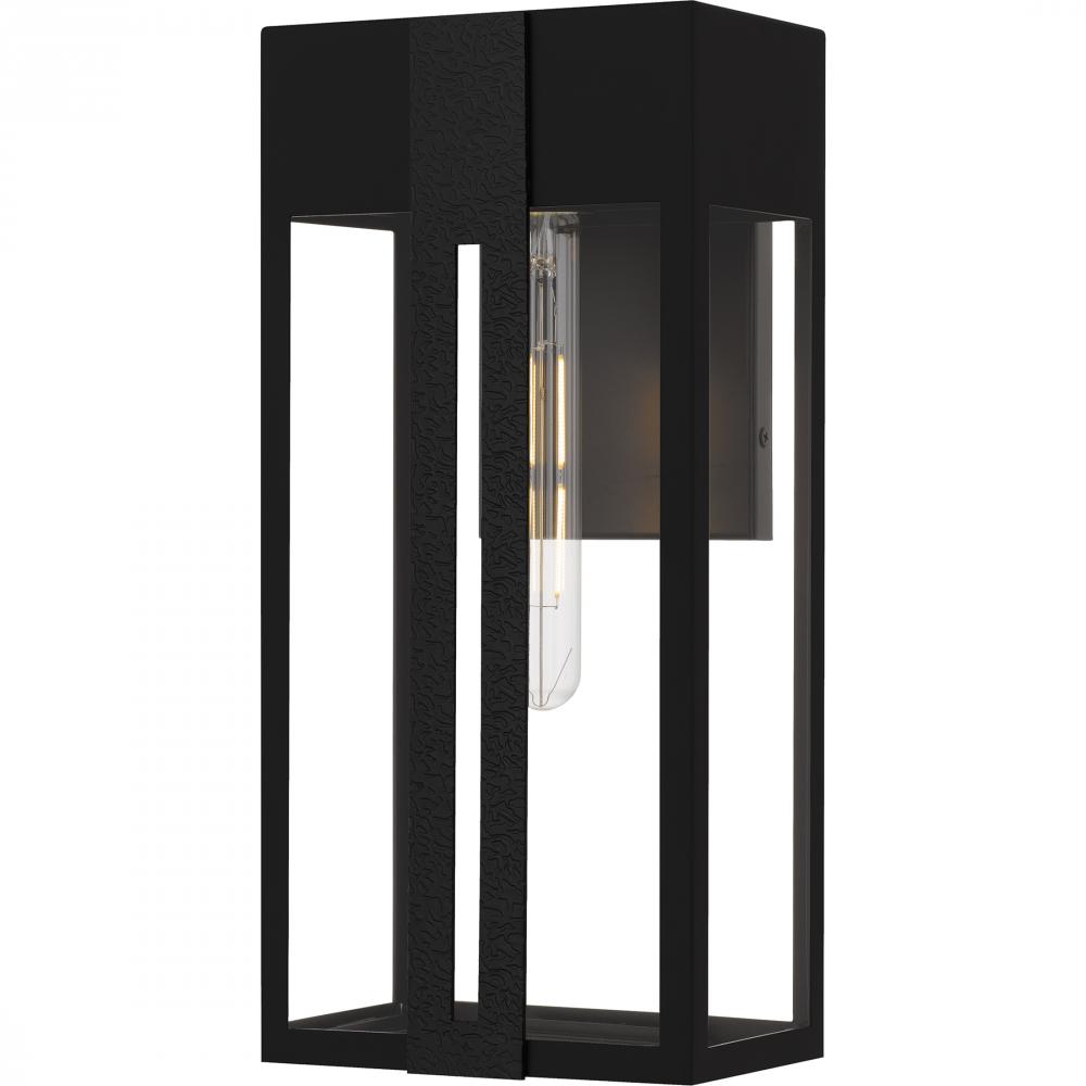 Boswell 1-Light Matte Black Outdoor Wall Lantern