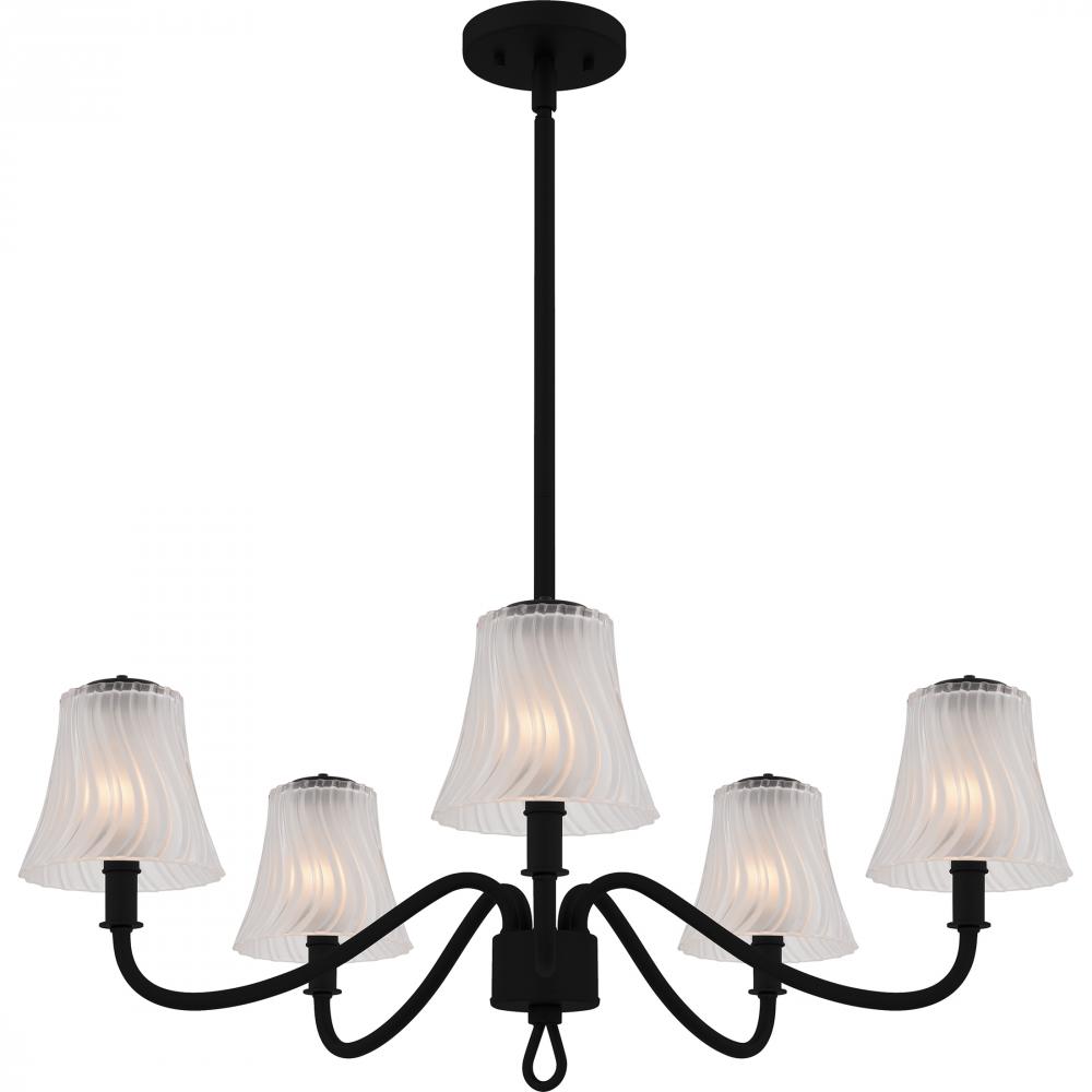 McKinney 5-Light Matte Black Chandelier