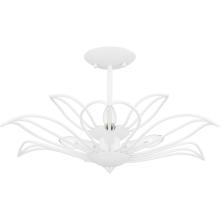 Quoizel TLH1722SW - Tallulah 3-Light Sand White Semi-Flush Mount