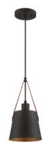 Westinghouse 6125300 - Mini Pendant Black-Bronze Finish with Leather Strap