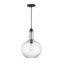 Lighting One US L7-2930-1-89 - Kantor 1-Light Pendant in Matte Black