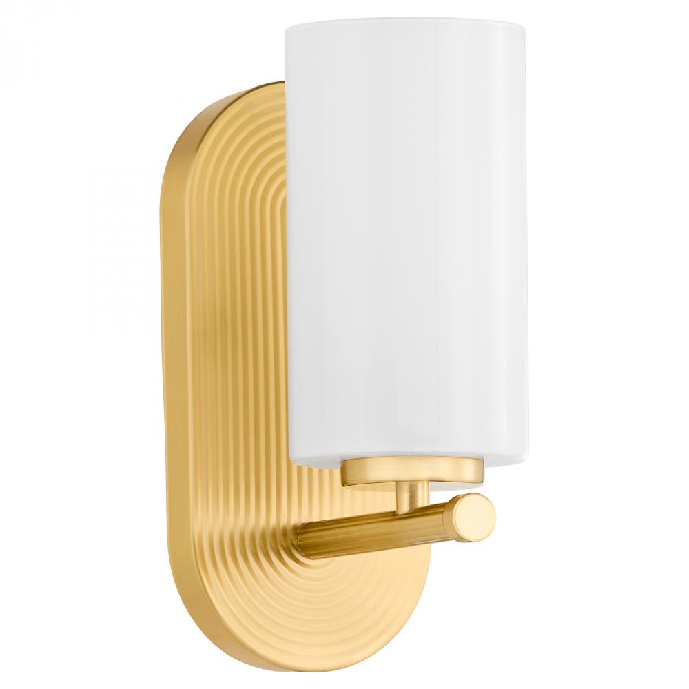 Belinder 1 Light Wall Mount, Aged Brass