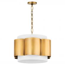 Quorum 8229-4-47 - Belinder 4 Light Pendant, Lacquered Brass