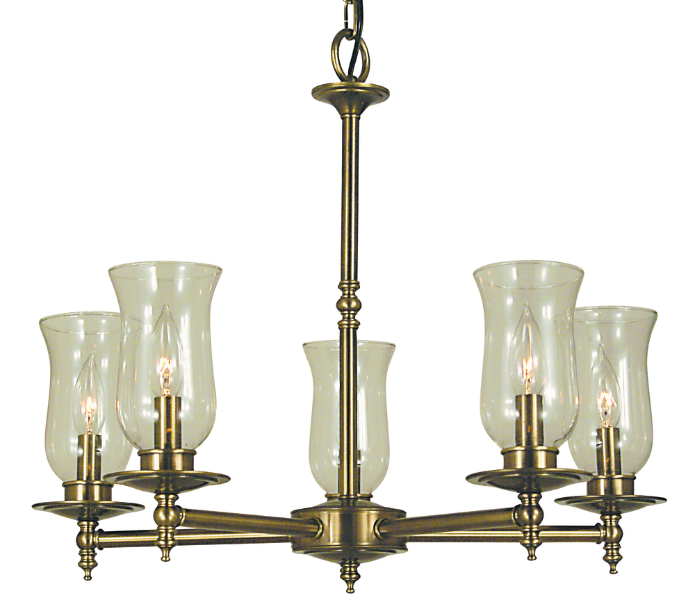 5-Light Polished Silver Sheraton Dining Chandelier