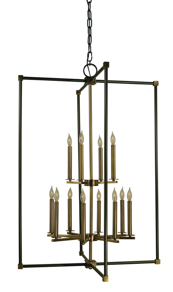 12-Light Mahogany Bronze Lexington Chandelier