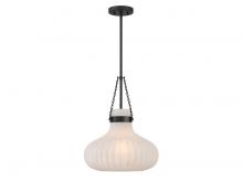 Savoy House Meridian M7046MBK - 1-Light Pendant in Matte Black