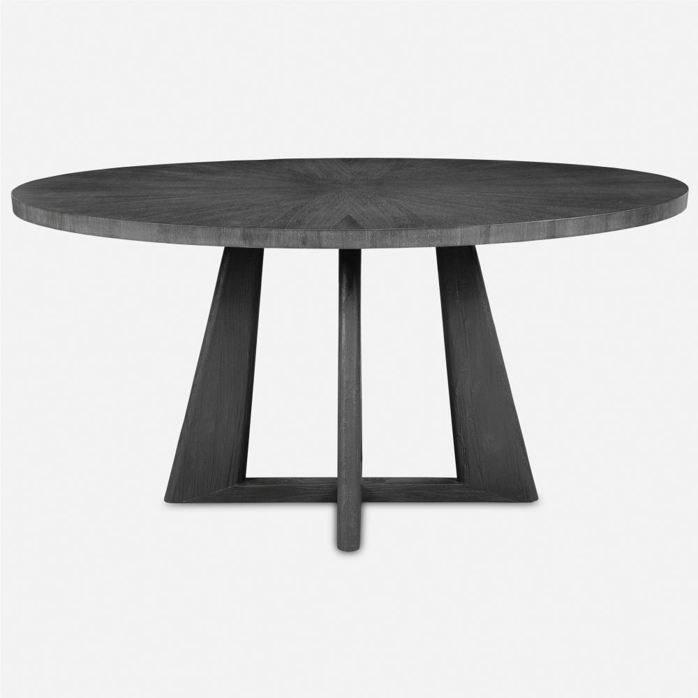 Uttermost Pulsar Round Gray Walnut Dining Table